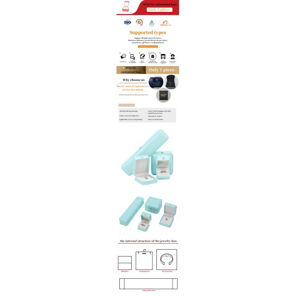 Boîte à bijoux de luxe en cuir en PU en forme d'arc de coin rond avec ornement de couronne