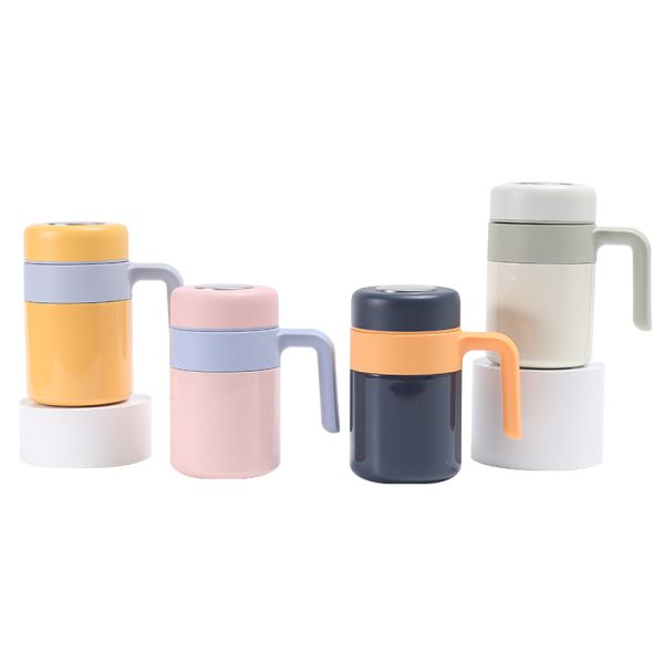 500ml Capacity Stainless Steel 316 Handle Cups Tea Mugs With Tea Strainer Custom Logo