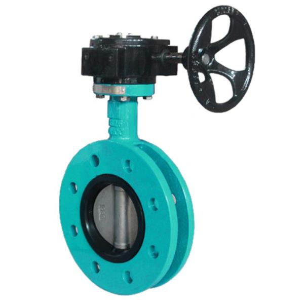 Ductile iron PN16 U section type flanged butterfly valve 10DN500 Gearbox Pneumatic Electric Tianjin Factory