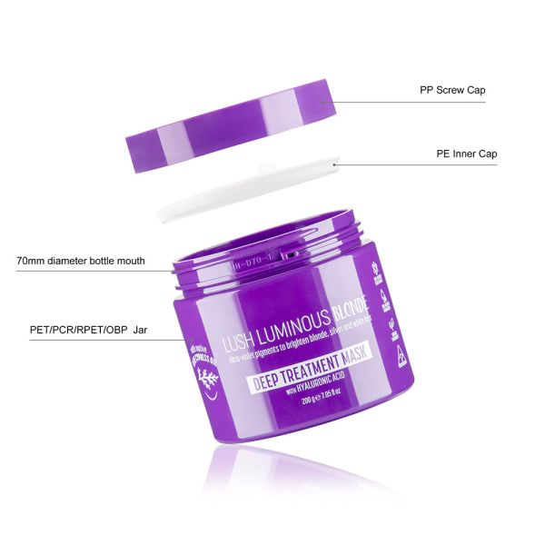 O plástico largo redondo da boca range o creme 200ML plástico range o empacotamento cosmético