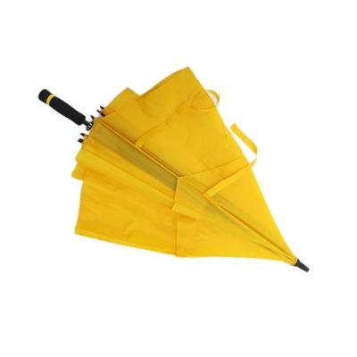Vented Square Shape Dual Canopy Golf Umbrella With Fiberglass Frame And EVA Handle