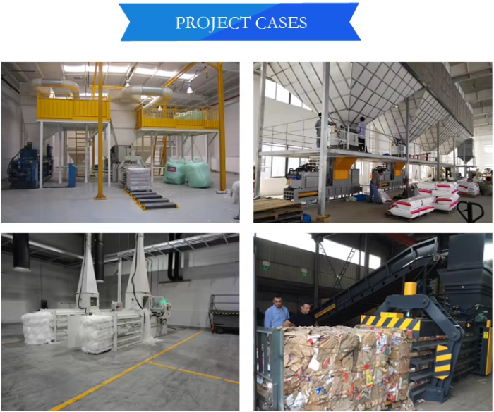 Paper Horizontal Waste Baler With 60 Tons Pressure PLC Control And Automatic Wire Feeding
