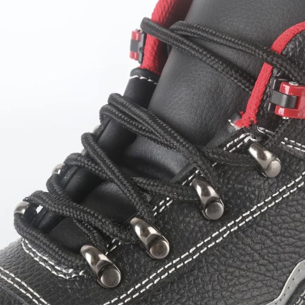 Chaussures de travail de sécurité industrielle en cuir véritable résistant aux ponctions