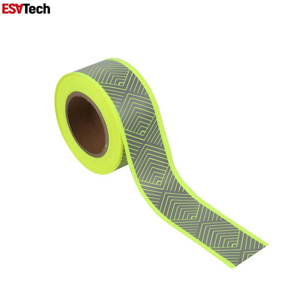 Faixa refletora verde para roupas bolsas vestuário desportivo roupa exterior