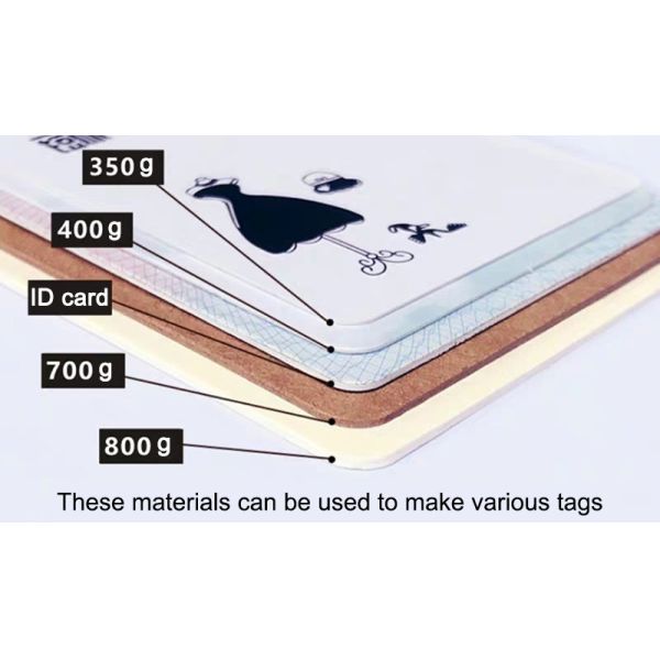 Gelebor ISO9001 Clothing Tag Label Embossing Clothes Hang Tag Ivory White