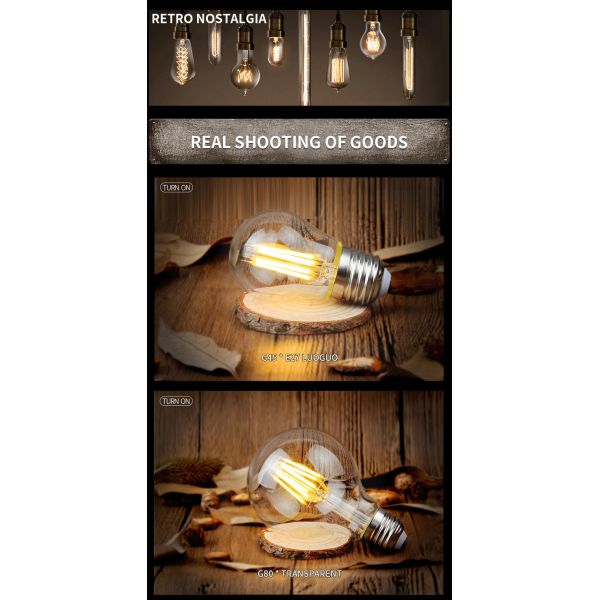 LED Bulb Retro Tungsten Bulb E27 Screw St64 Antique Bulb