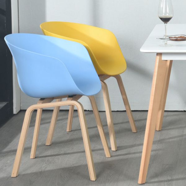 Flexibilidade Sala de Estar Cadeiras de Jantar Sem Costura Moderna Lazer Plástico PP