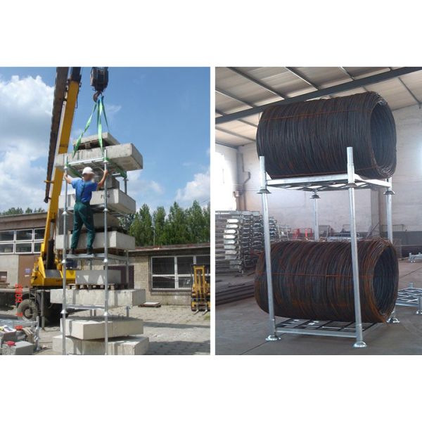 C06：Detachable Warehouse Storage Hot Dip Galvanized Steel Large Stackable Metal Steel Post Pallet Rack