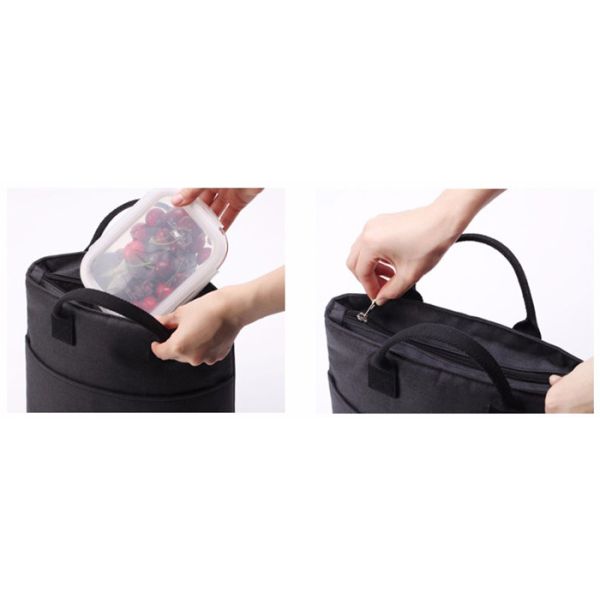 Promotional Lunch Cooler Bags Sedex Certificated 22*28*15 CM With Pocket