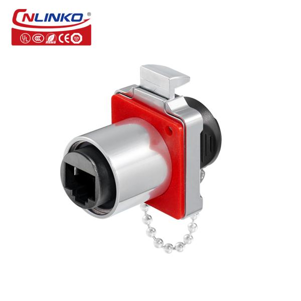 Cnlinko BD24 Network Ethernet Panel Mount RJ45 Cables CAT6 Waterproof RJ45 Connector