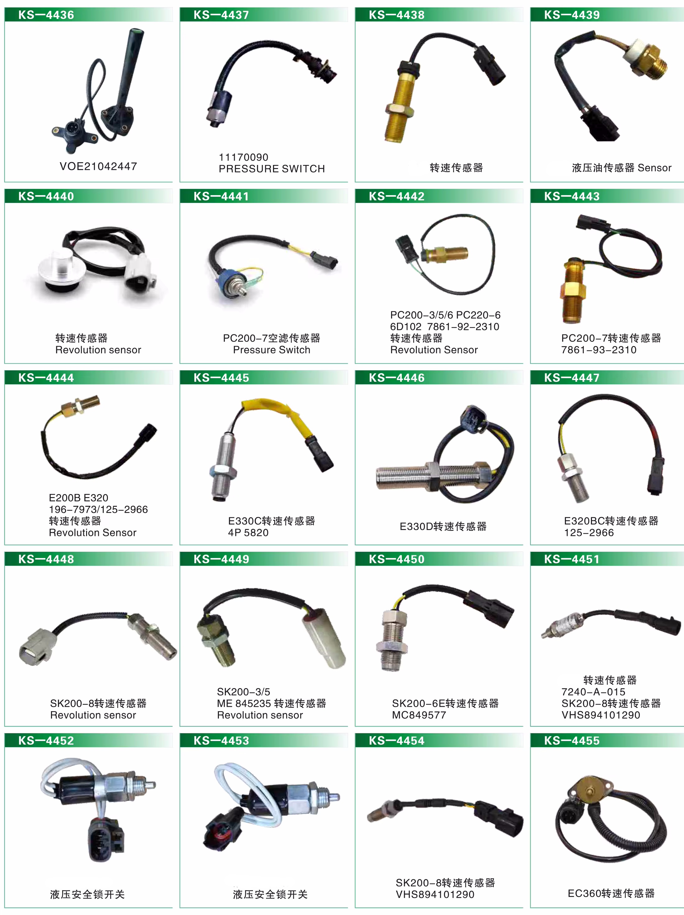 Original Vacuum Switch Sensor VOE20565673 20565673 for  EC210 EC240 EC290 EC360 E330 EC460 Air Pressure Sensor