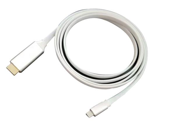 Aluminum Type C Charging Cable , PVC Flat Short Usb C Cable 1M 2A Fast Charging