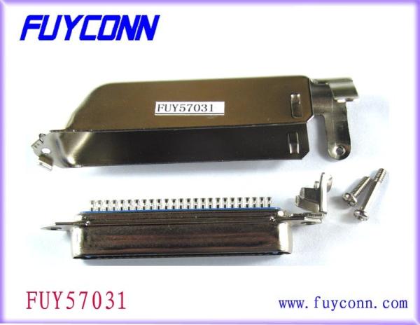 Conector de 50 Pin Male Centronic Solder Pin com a capa do metal de 90 graus