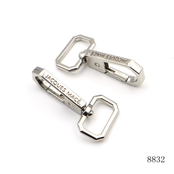 Unique Design Bag Swivel Snap Hook Hexagonal Carabiner Custom Logo Bag Hardware