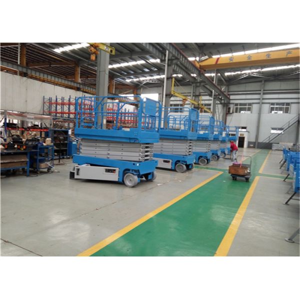 2 Tons Upright Pneumatic Small Hydraulic Scissor Lift System Large Load Capacity