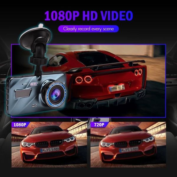 камера приборной панели автомобиля Dashcam 4inch WDR активированная движением с двойным объективом GPS