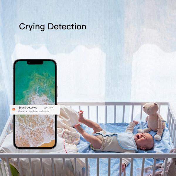 Full Hd Baby Monitor With App Human And Sound Detection Wireless Audio Babyfoon