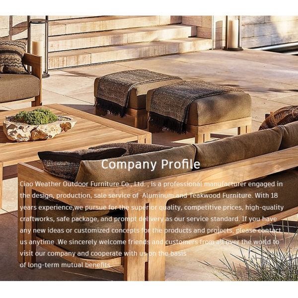 Teak Outdoor Furniture Set Garden Sofa in Modern Design with Customized Color