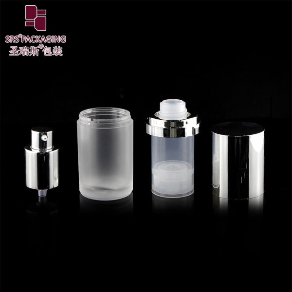 15ml 30ml 50ml round shape custom color acrylic lotion airless bottle