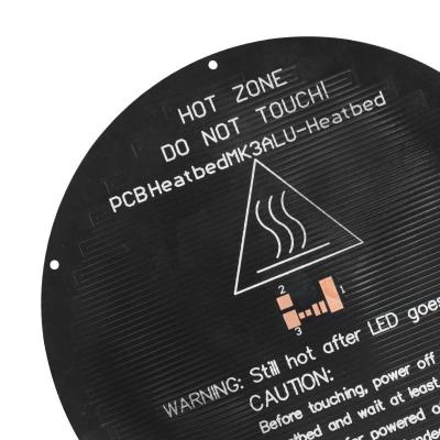 Black Metal Thick 3mm 3D Printer Heatbed MK3 Round Delta Rostock