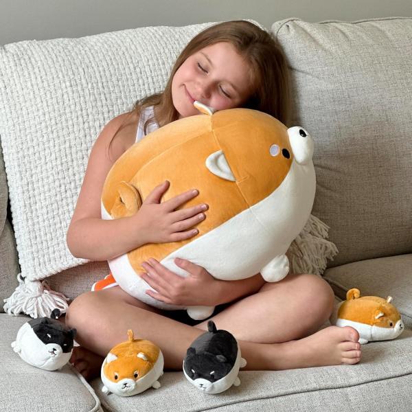 MorisMos 18 Unisex Shiba Inu Corgi Plush Dog Toy Cute Kids Stuffed Animal Pillow ChristmasBirthday Shiba Inu Akita Girl Boy