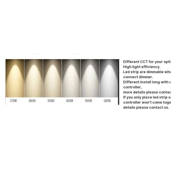 Tira de Luces LED 1800K-10000K Tira de Luces LED 12V 24V Tira de Luz Flexible LED