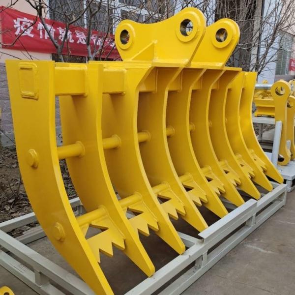 Customizable Excavator Rake Bucket For Land Clearing Soil Preparation