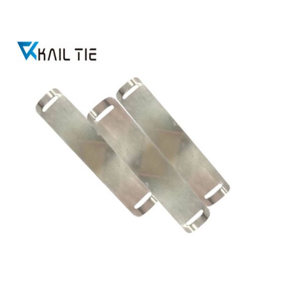 Placa de etiquetado de cable SS304 89mm X 19mm X 0.4mm Placa de marcador de cable de grabado natural