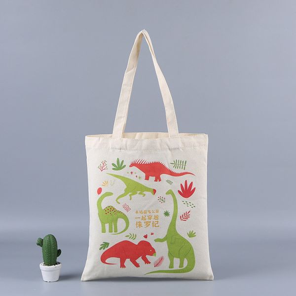 Custom Logo Eco Blank Shopping Bag Organic Cotton Canvas Tote with Customized Color