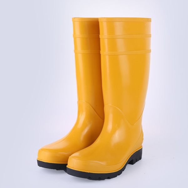 Protección laboral brillante zapatillas de lluvia Botas de lluvia Sitio de construcción de minas de carbón Zapatillas de lluvia