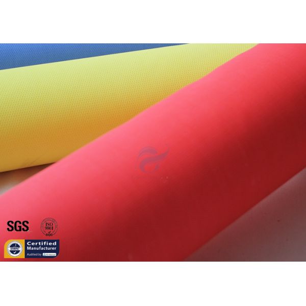 Fiberglass Fire Blanket Red Acrylic 0.43MM 490G Satin Welding Safety Fabric