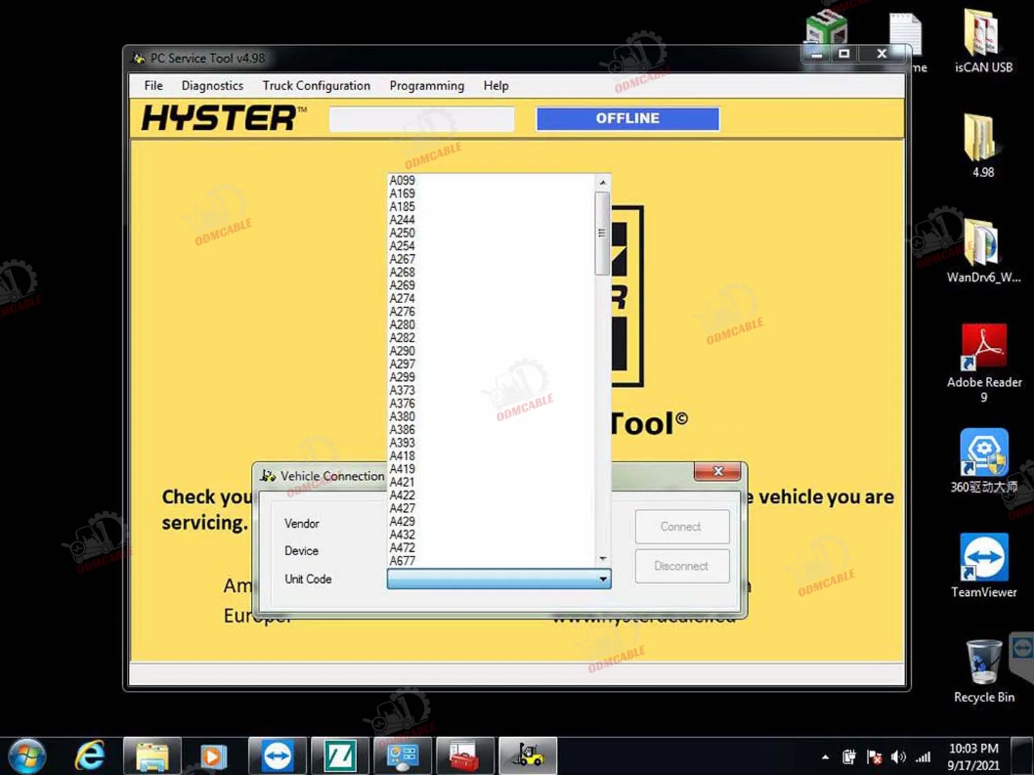 Для Yale Hyster ПК сервисный инструмент Ifak Can Usb Интерфейс Диагностический инструмент для Hyster Yale Авто вилочный грузовик Диагностика + CF54