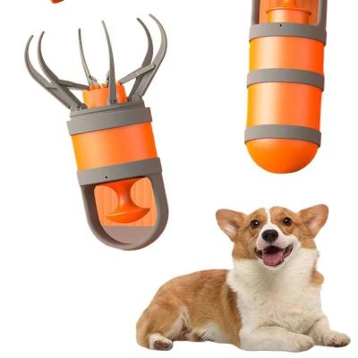 Plastic Pet Accessories Eco Friendly Portable Dog Poop Scooper Orange