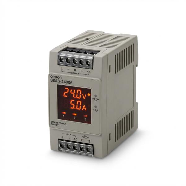 Omron S8AS-24006 24VDC Smart Power Supply with 6-CH Breaker