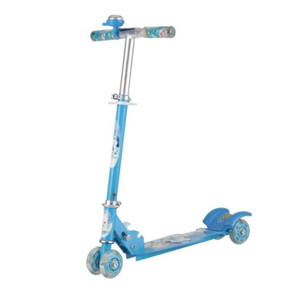 Kids Skate Kick Scooter With Small Bell 4 Lighting Wheels For Age 6-12