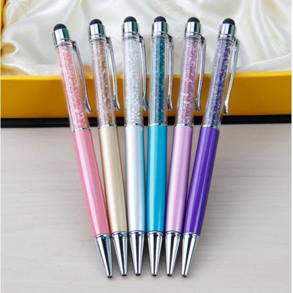 Gift promotionMetal pen,unique Metal crystal ballpoint pen with Stylus