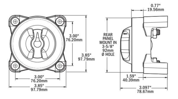 Interruptor de batería de doble circuito de 32V 600A para camión RV 3000