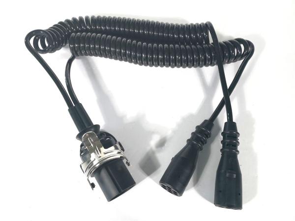 24V Adaptor Trailer Cable Electrical Coiled With Moulded Plug ISO1185/3717