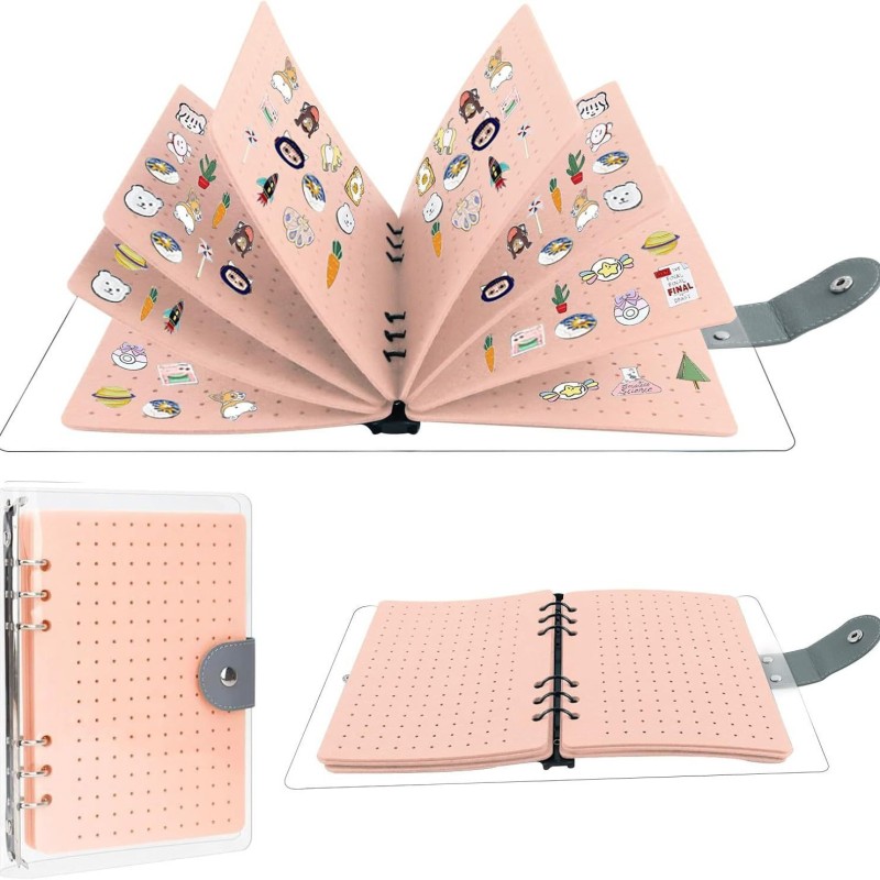 Upin  Jewelry Display Book Hook Type Felt Rectangular Storage Case Bag Earrings Necklace Rings Pin Brooch Display Holder
