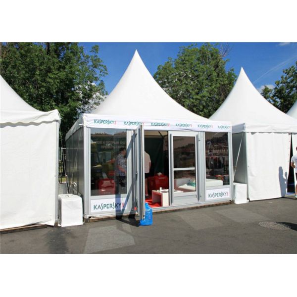 Wind - Resistant 50 Seater White Aluminum Pagoda Tent / Gazebo Event Tent