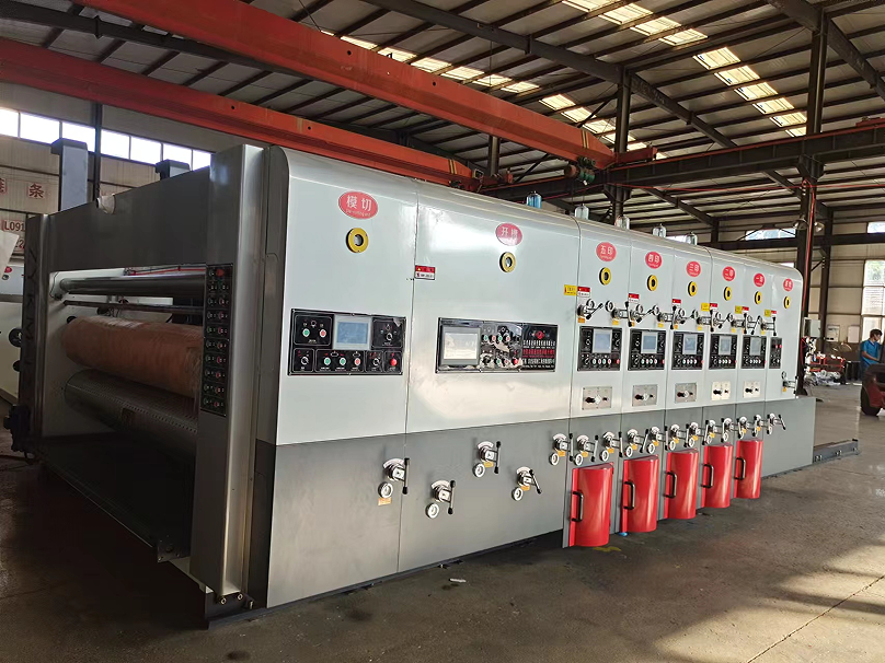 Corrugated Carton Box Machine Printing 4 Colour Flexo Die Cutting Slotting