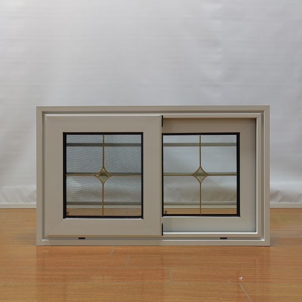 Ventana corrediza de aluminio con vidrio doble y mosquitero