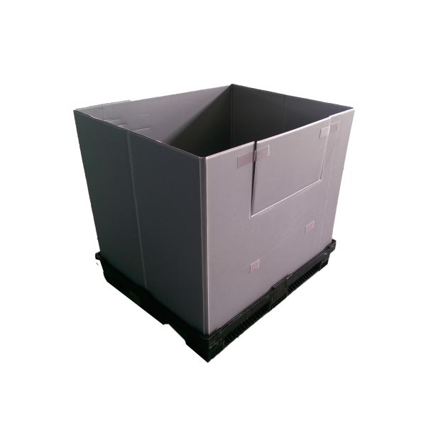 Collapsible Automotive Battery Plastic Pallet Box for Stackable Storage and Transport
