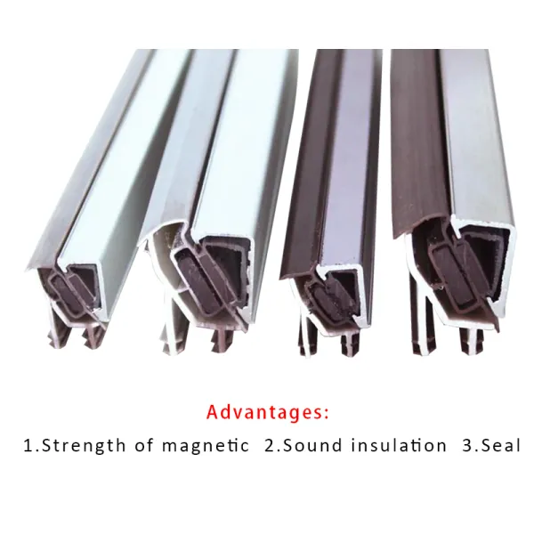 Wooden Door Silent Magnetic Suction Strip Door Magnetic Door Frame PVC Soft and Hard Composite Mute Bar