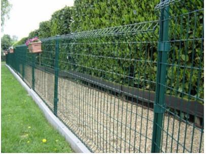 Triangle Bend 8 Ft Tall Fence Panels , 2m Wide Steel Wire Mesh Panels