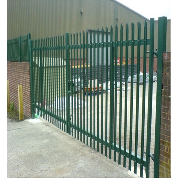 Steel Residential Security Palisade Fence Metal Curved Portable