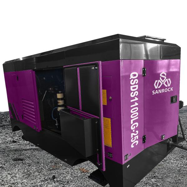 Compressor de ar de parafuso de poço de água Compressor de ar diesel Compressor de ar de parafuso estacionário