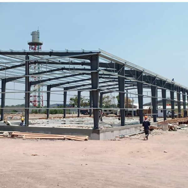 Industrial Steel Warehouse with Single Steel Sheet Roofing Customizable Wall Cladding and C.Z Shape Steel Channel Purlin