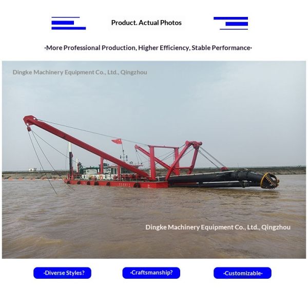 12 Inch Hydraulic Cutter Suction Dredger with 1100m3/h Workload and 10m Dredging Depth for River Sand Mining