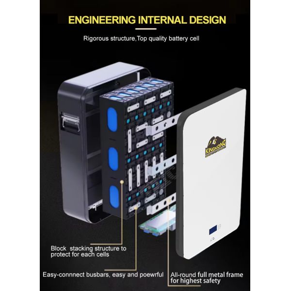 48В 200Ач мощность батарея для установки на стену для гибридной сети